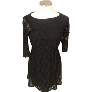 BeBop Black Lined Lace Dress Size S